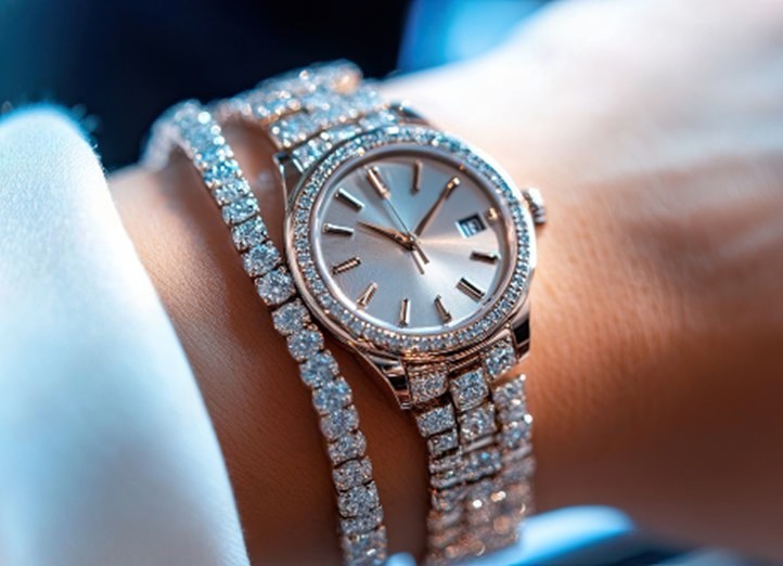 Diamond Studded Watch
